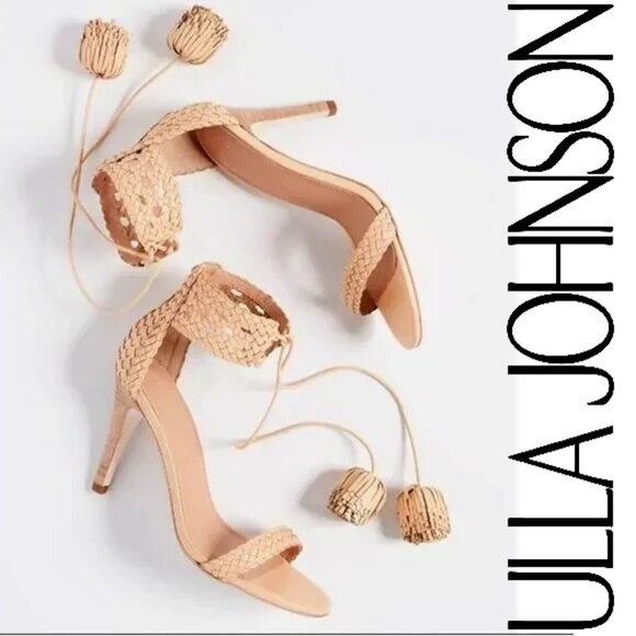 Ulla Johnson Clara Braided Leather Heels